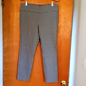 New York & Company 7th Ave Black and White Ankle Pants